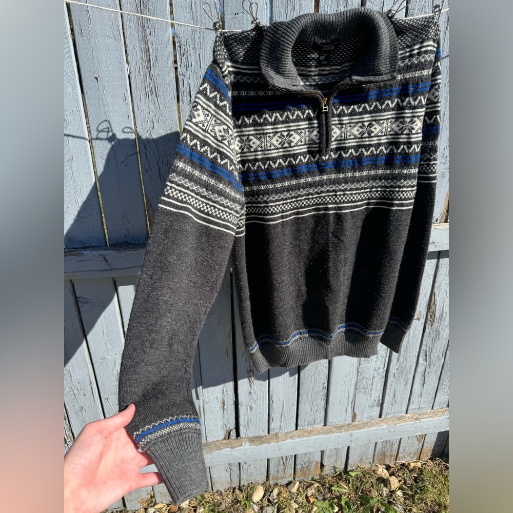 SKYR Men’s 100% Merino Wool 1/4 Zip Pullover Sweater Size M - Picture 2 of 8
